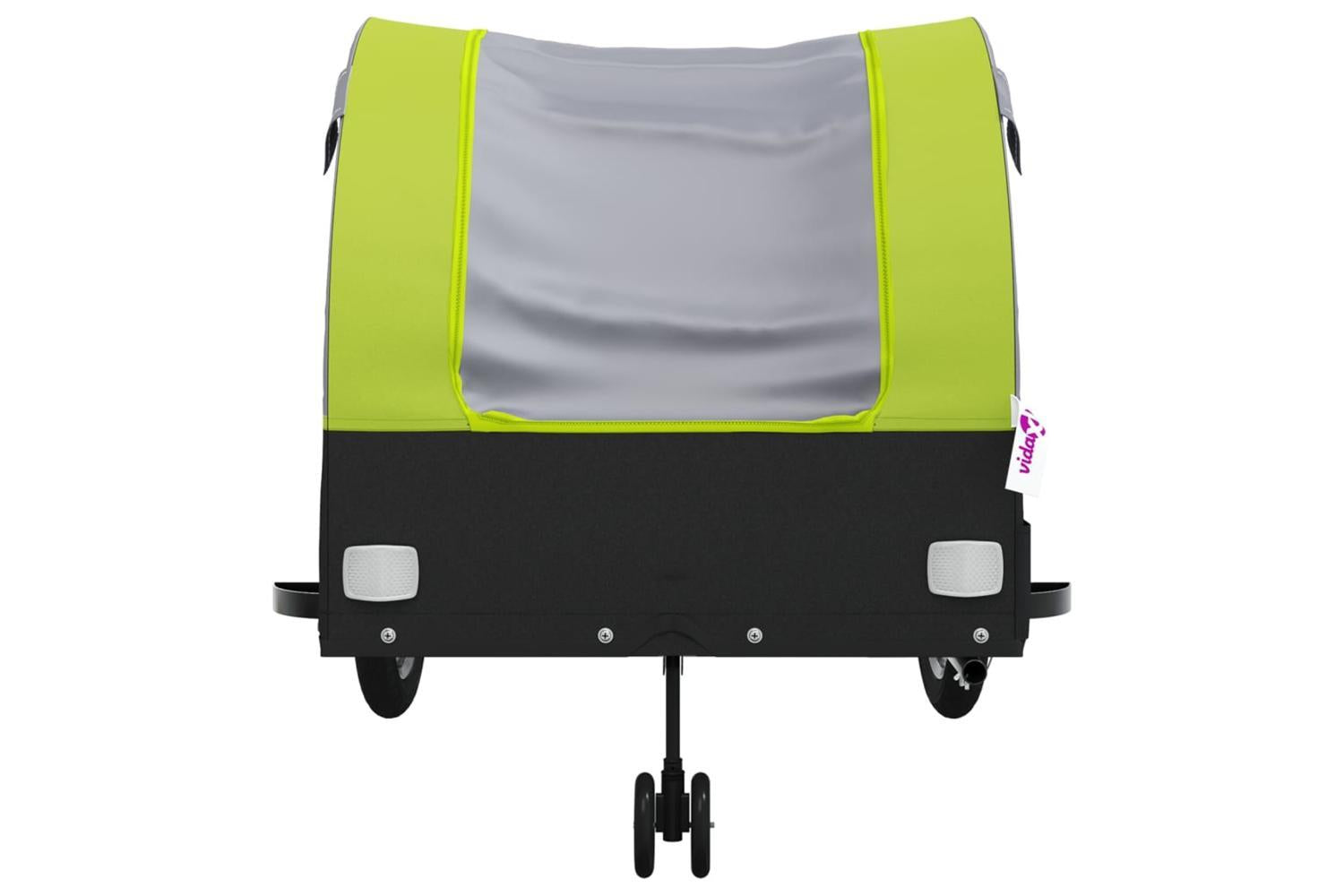 Vidaxl Bike Trailer Black And Green 45 Kg Iron-7