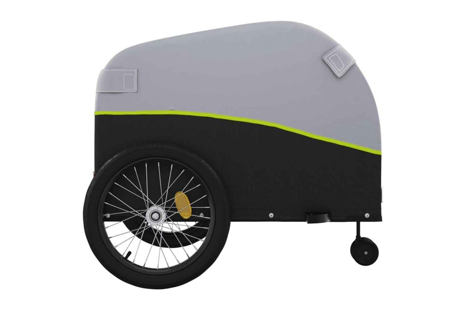 Vidaxl Bike Trailer Black And Green 45 Kg Iron-8