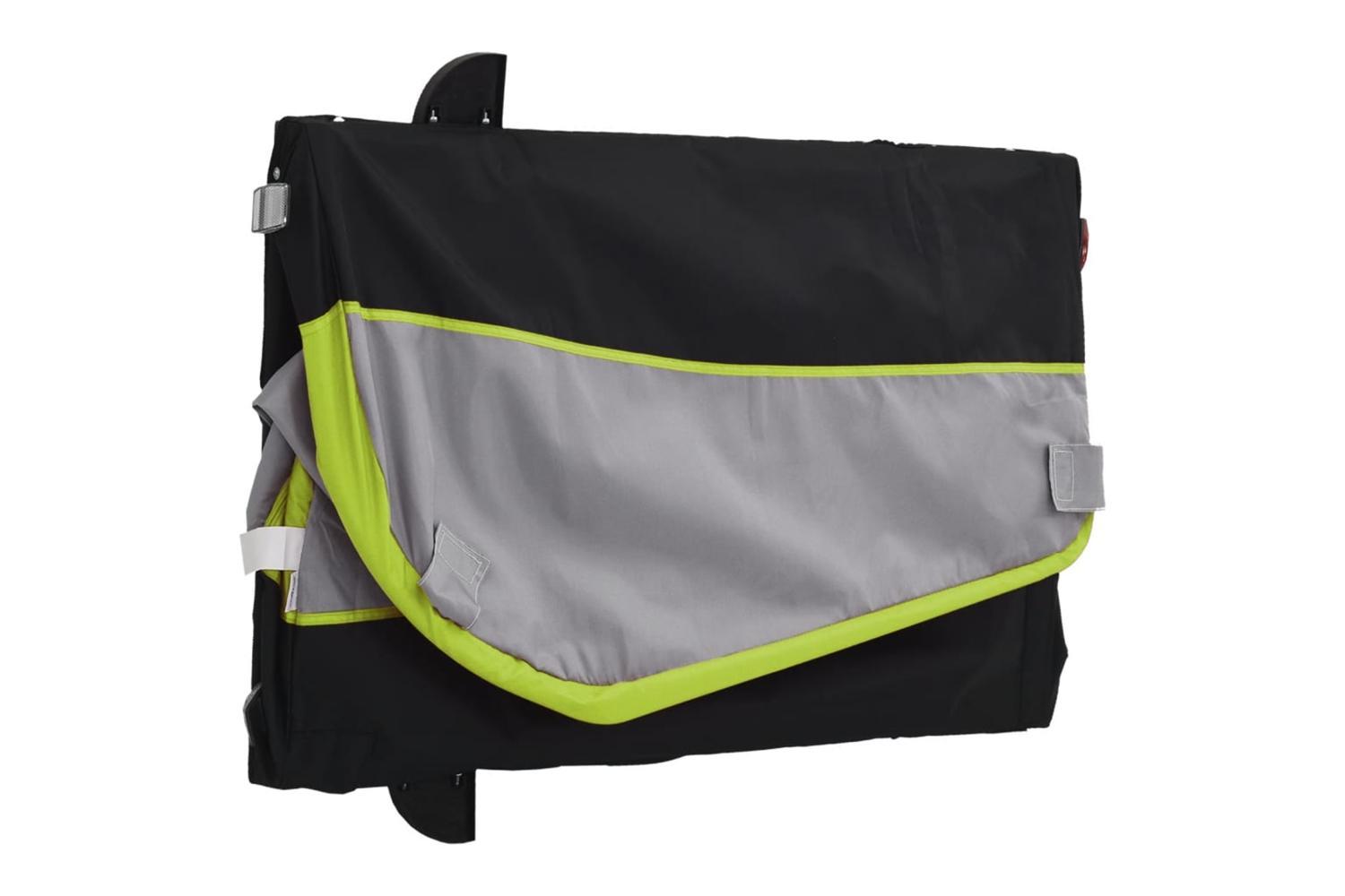 Vidaxl Bike Trailer Black And Green 45 Kg Iron-10