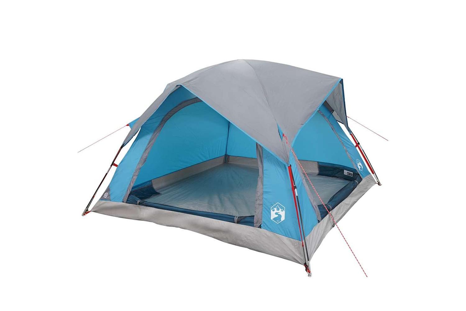 Vidaxl Camping Tent Cabin 4-person Blue Waterproof-3