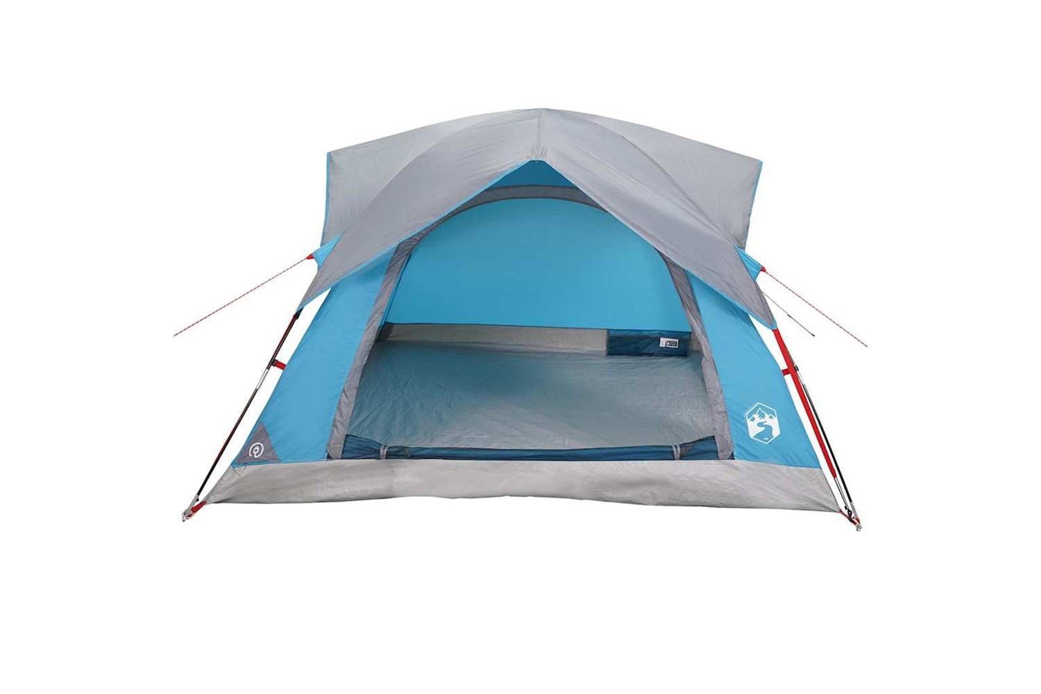 Vidaxl Camping Tent Cabin 4-person Blue Waterproof-6