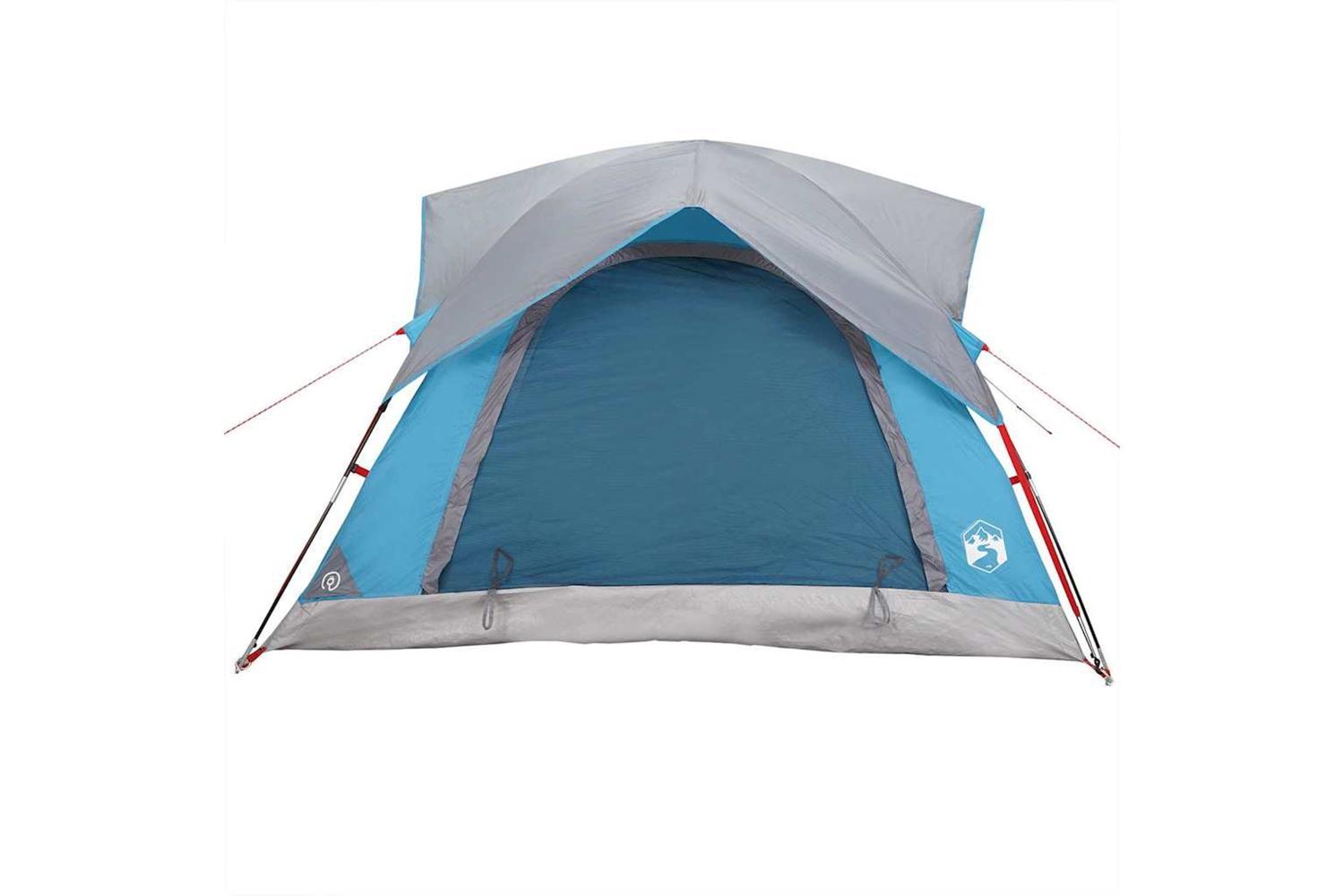 Vidaxl Camping Tent Cabin 4-person Blue Waterproof-7