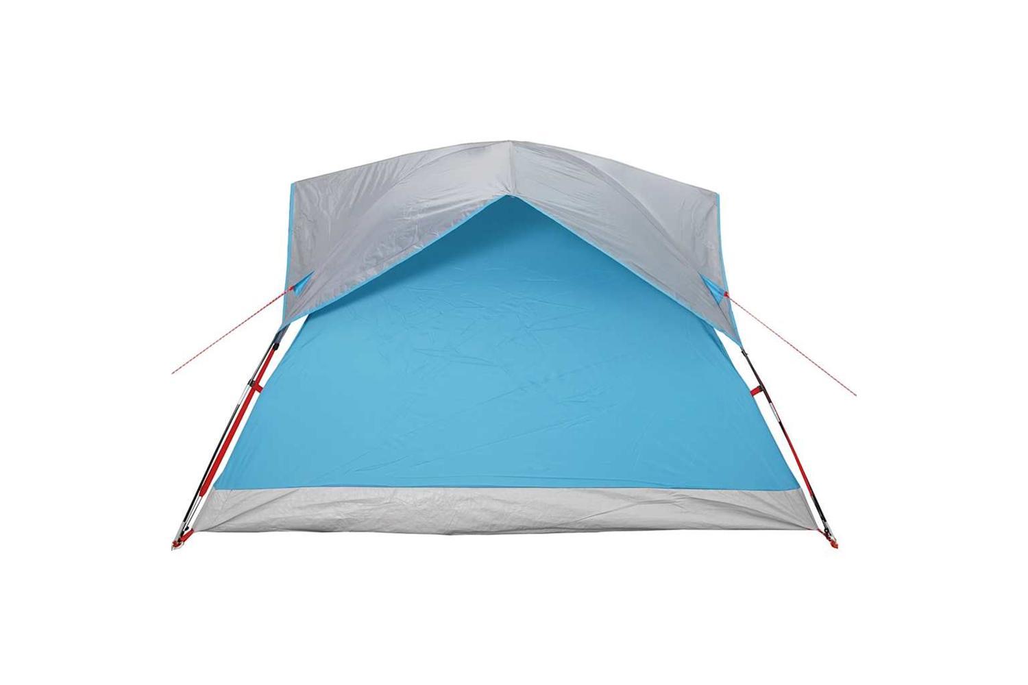Vidaxl Camping Tent Cabin 4-person Blue Waterproof-8