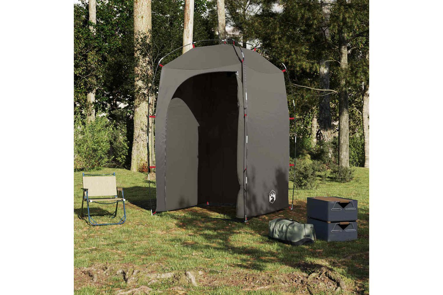 Vidaxl Shower Tent Brown Waterproof-4