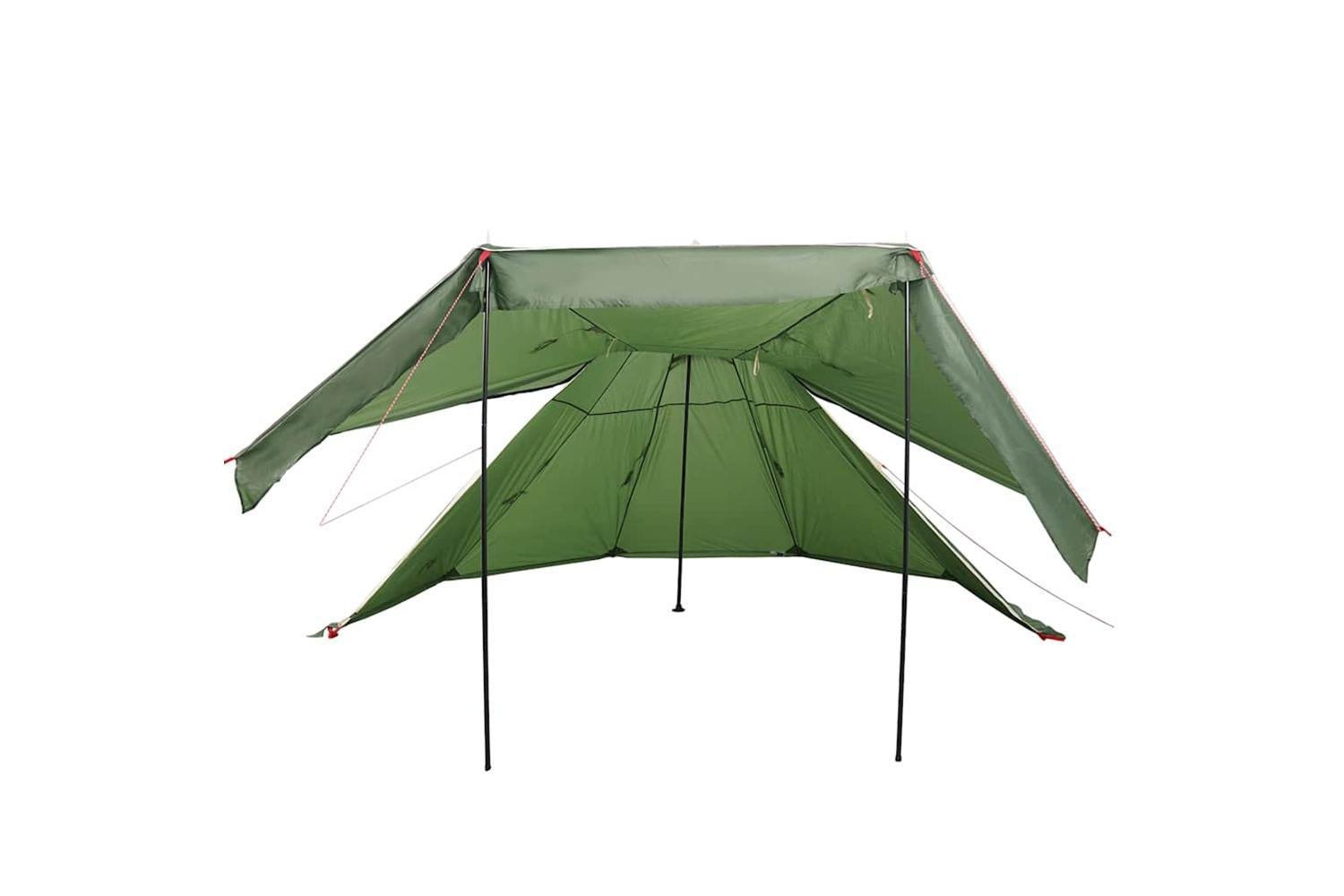 Vidaxl Camping Tent Tipi 5-person Green Waterproof-8