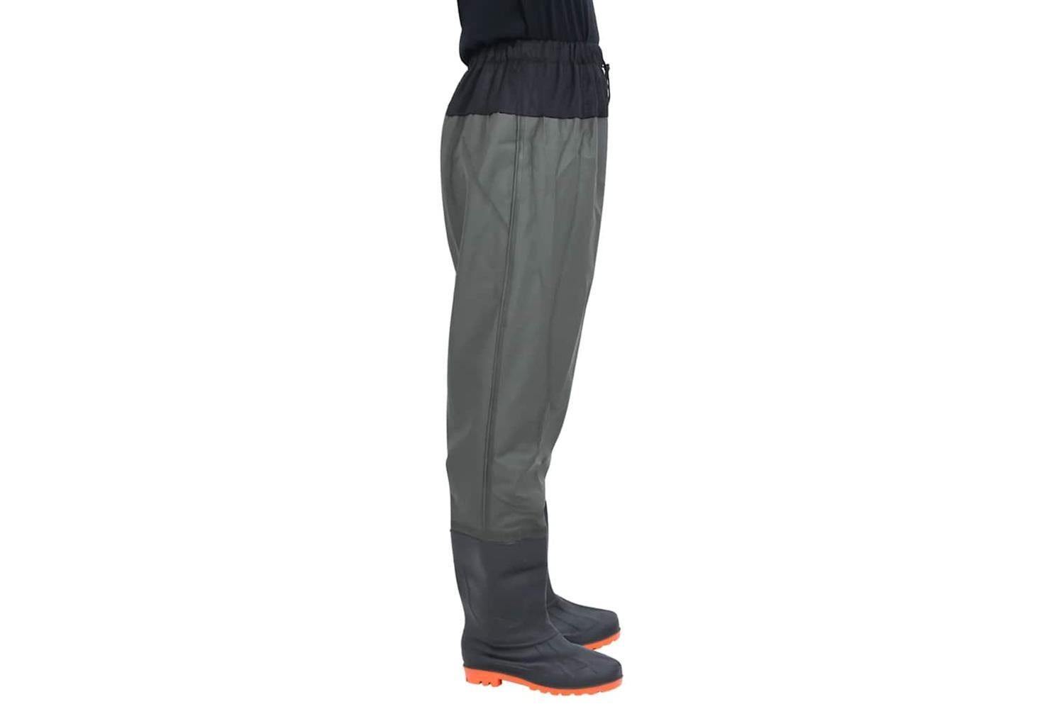 Vidaxl Waist Waders With Boots Dark Green Size 44-3