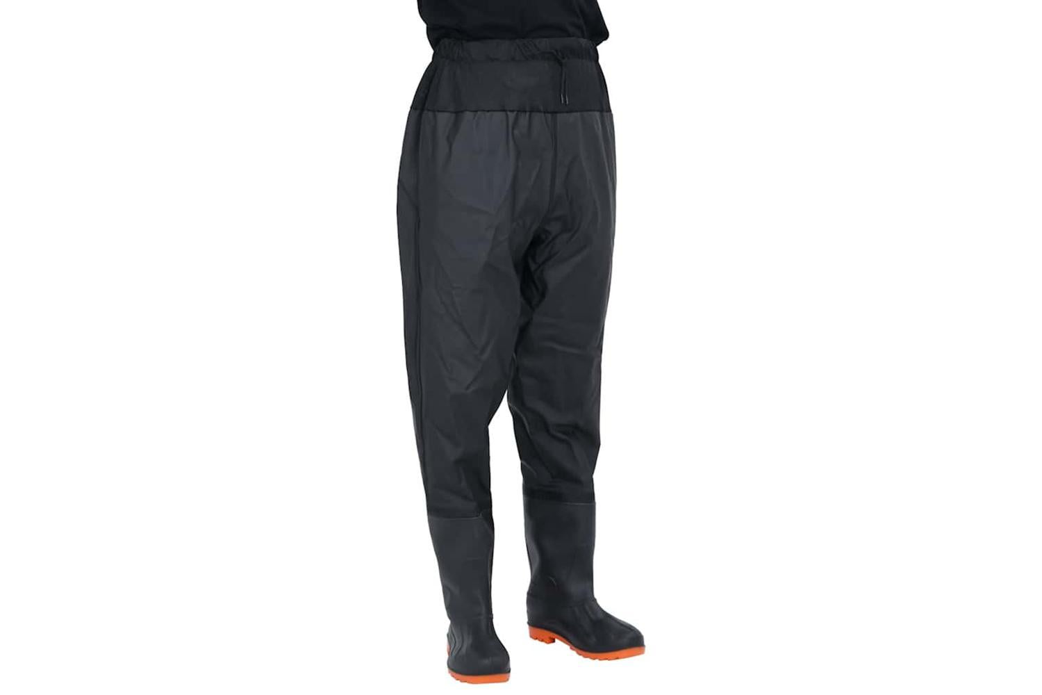 Vidaxl Waist Waders With Boots Black Size 42