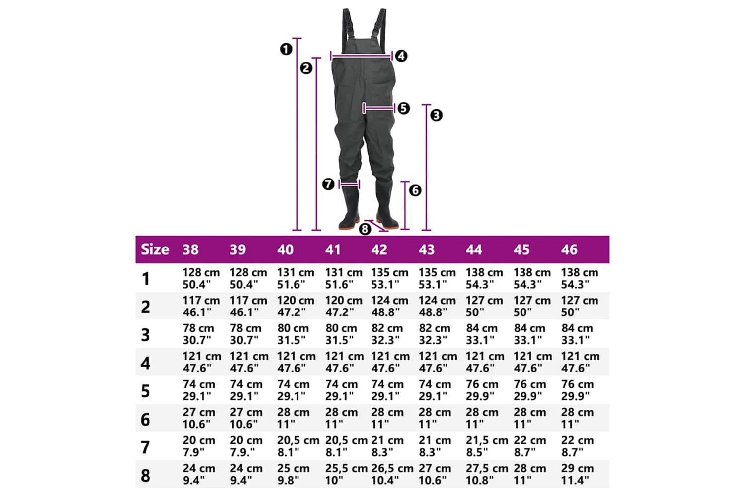 Vidaxl Chest Waders With Boots Dark Green Size 40-9