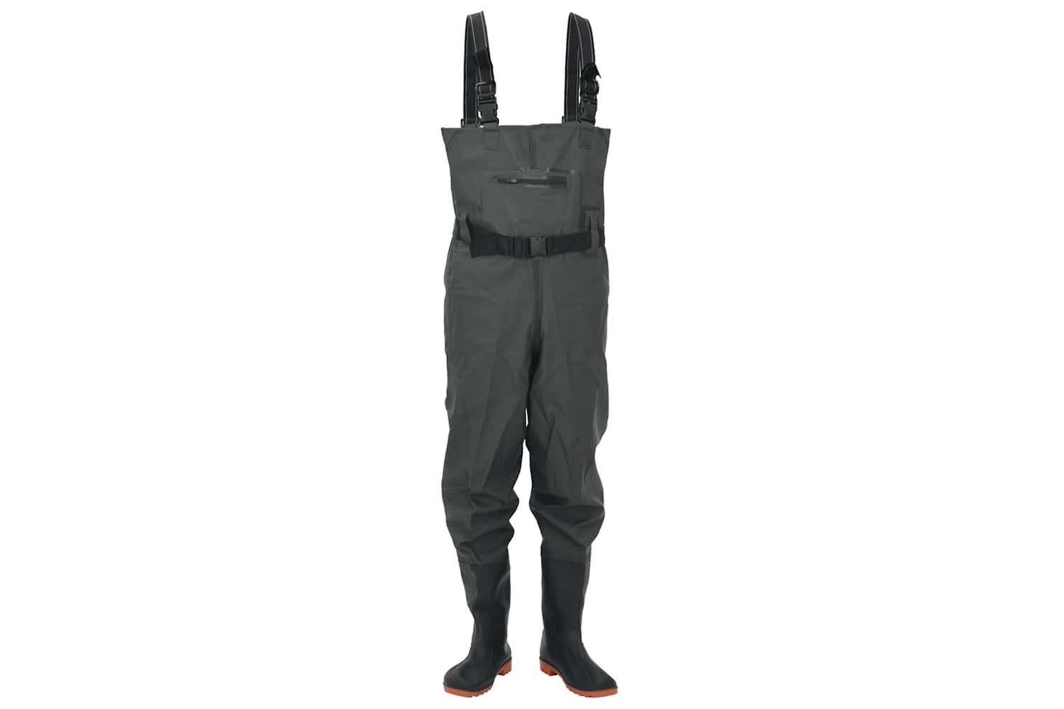 Vidaxl Chest Waders With Boots And Belt Dark Green Size 45-2