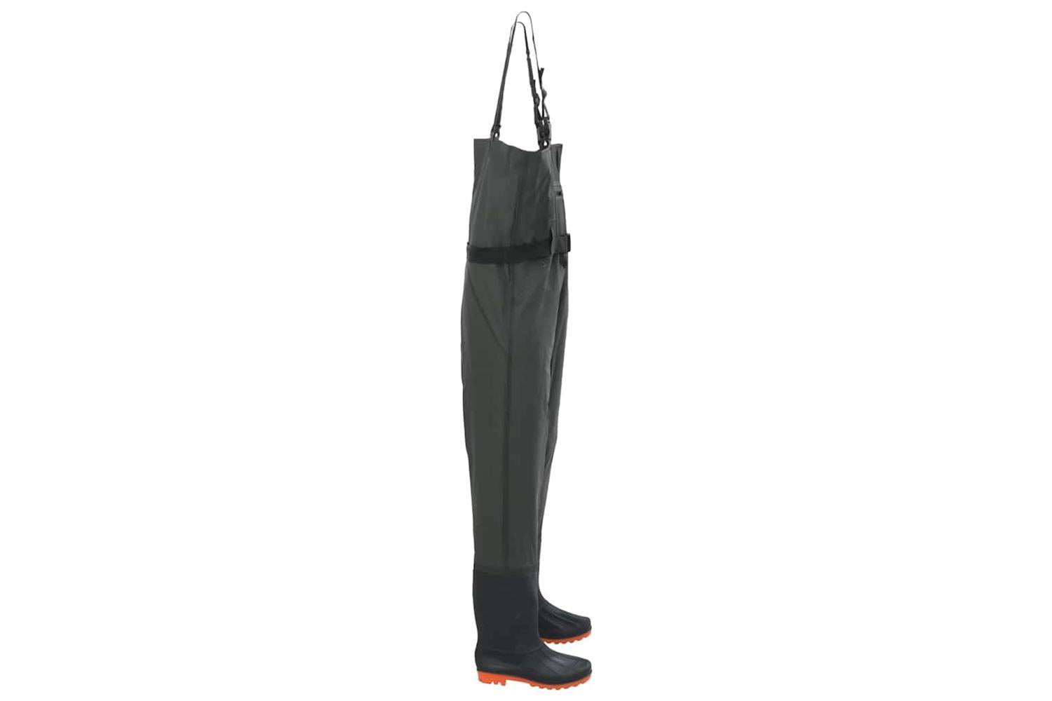 Vidaxl Chest Waders With Boots And Belt Dark Green Size 45-3