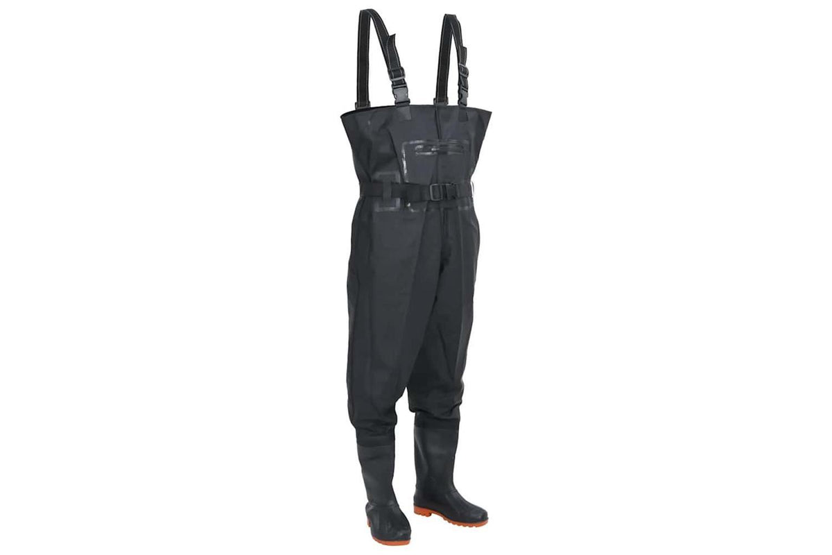 Vidaxl Chest Waders With Boots And Belt Black Size 41