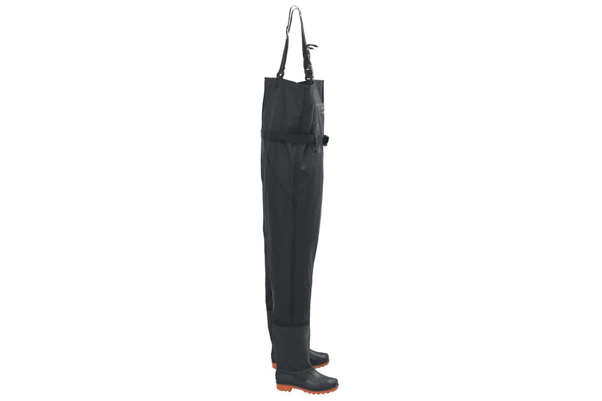 Vidaxl Chest Waders With Boots And Belt Black Size 41-3