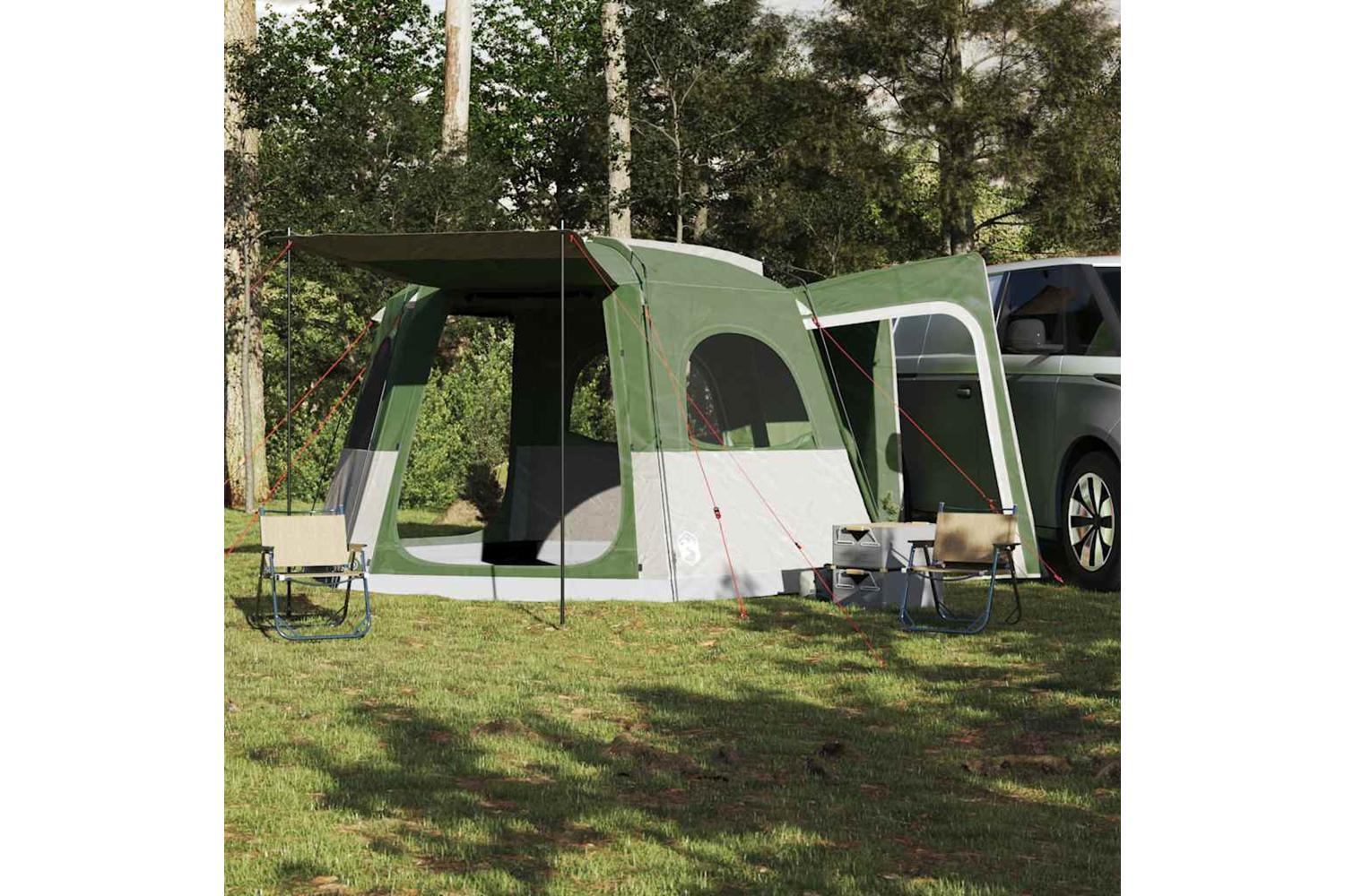 Vidaxl Car Tent 4-person Green Waterproof-4