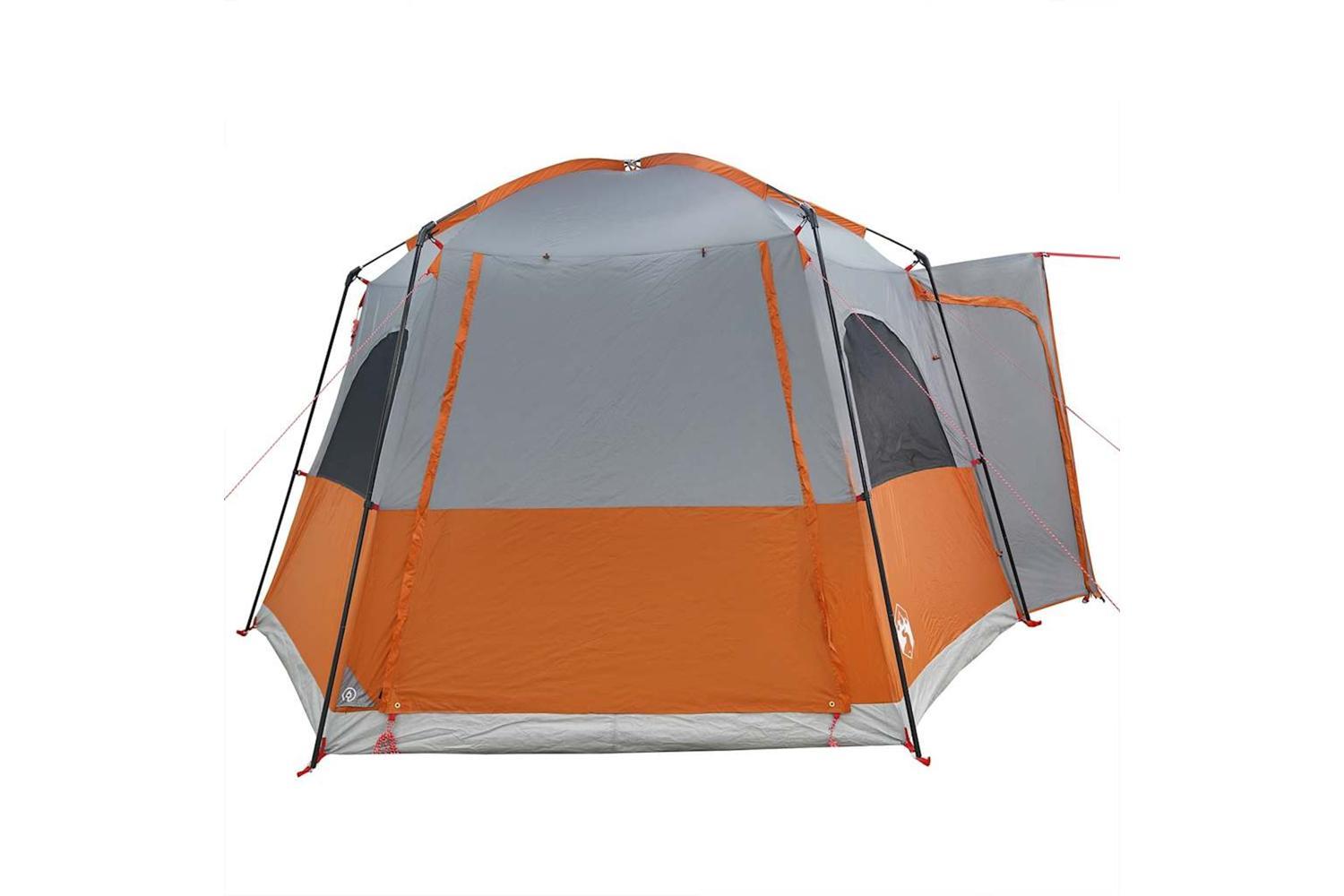Vidaxl Car Tent 4-person Grey And Orange Waterproof-7
