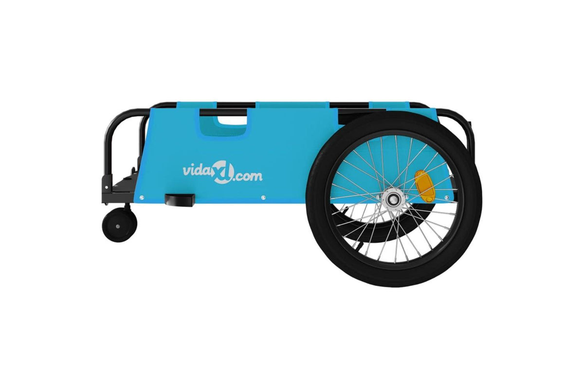Vidaxl Bike Trailer Blue And Black Oxford Fabric And Iron-6