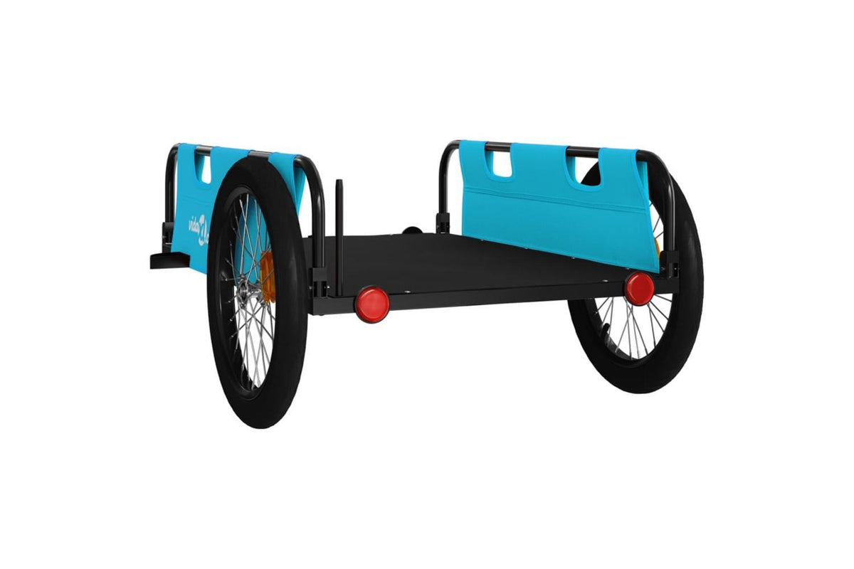 Vidaxl Bike Trailer Blue And Black Oxford Fabric And Iron-7