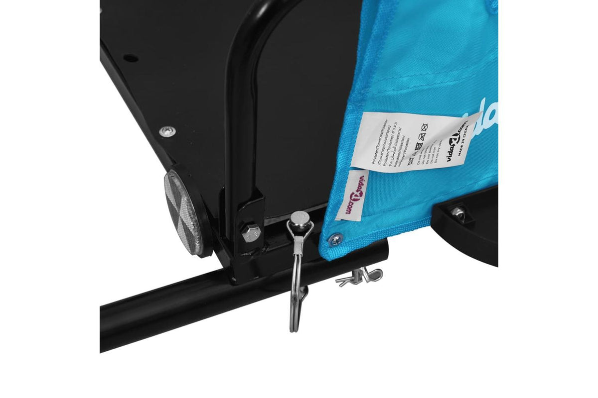 Vidaxl Bike Trailer Blue And Black Oxford Fabric And Iron-8
