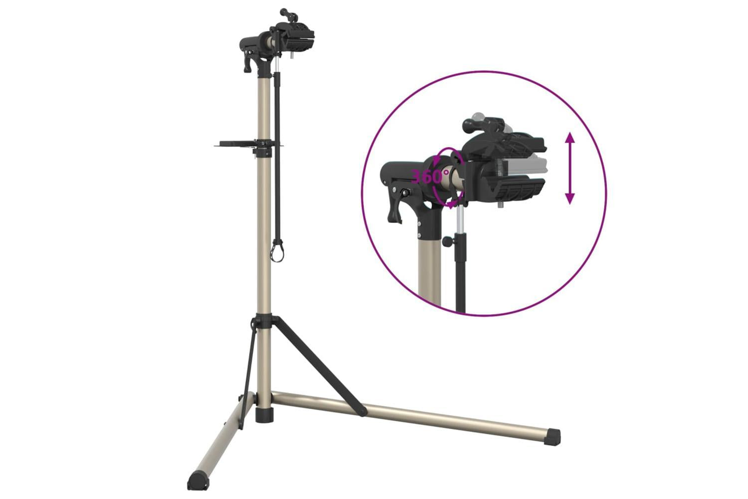 Vidaxl Bike Repair Stand Foldable Adjustable 102-160 Cm Aluminium-9