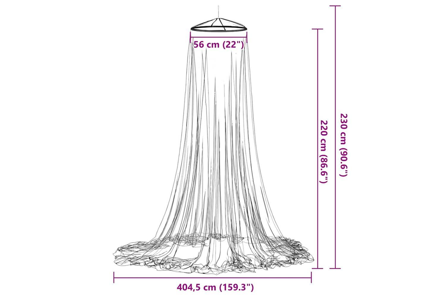 Vidaxl Mosquito Net For Bed 220 Mesh White 56x56x220 Cm-7