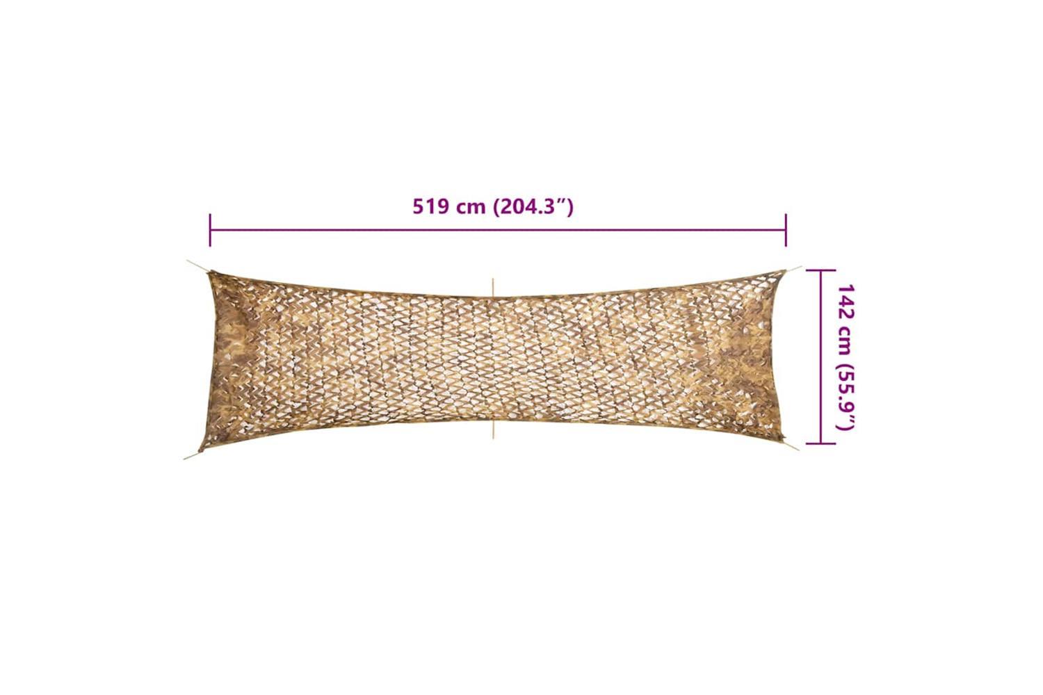 Vidaxl Camouflage Net With Storage Bag 519x142 Cm Sand-7