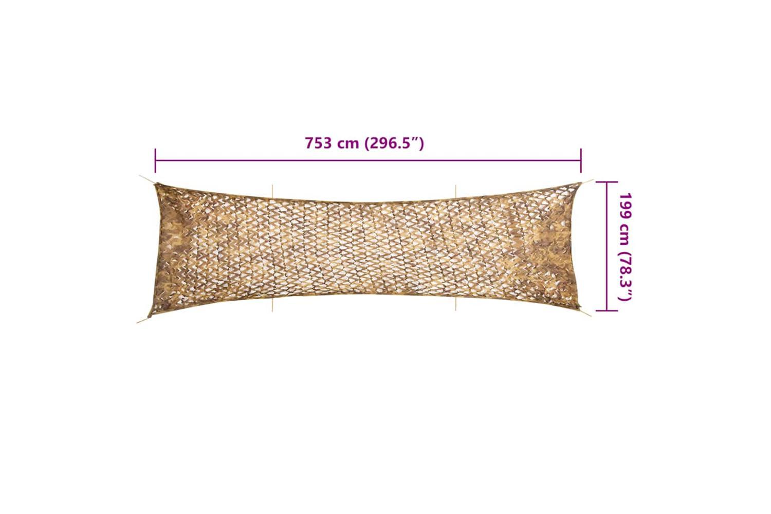 Vidaxl Camouflage Net With Storage Bag 753x199 Cm Sand-7