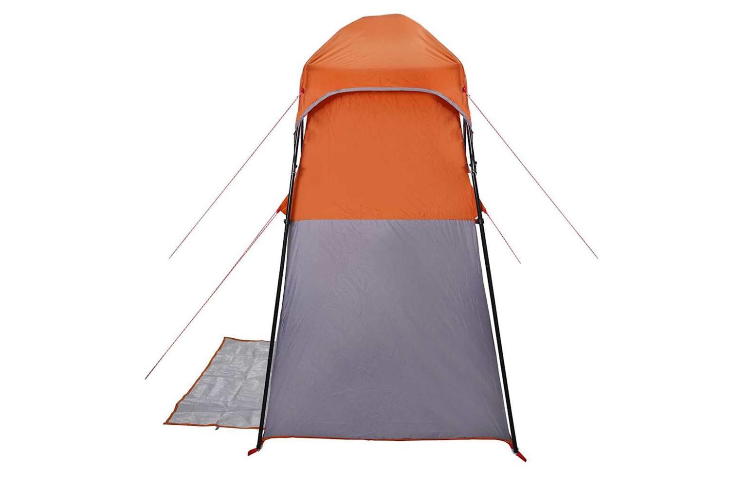 Vidaxl Shower Tent 2-person Grey And Orange Waterproof-8