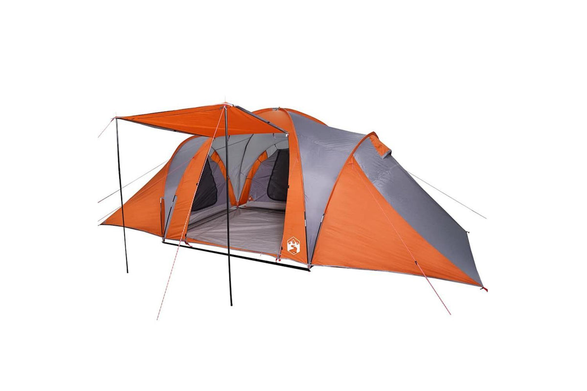 Vidaxl Family Tent Dome 6-person Grey And Orange Waterproof-3