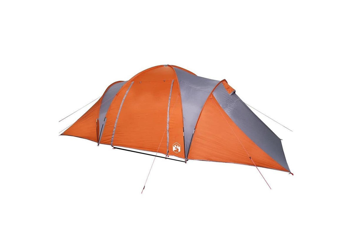 Vidaxl Family Tent Dome 6-person Grey And Orange Waterproof-5