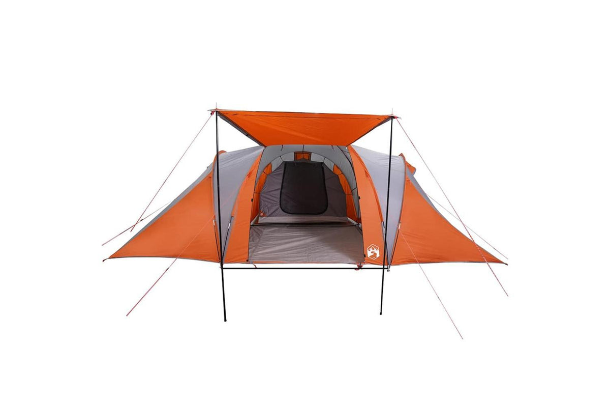 Vidaxl Family Tent Dome 6-person Grey And Orange Waterproof-6