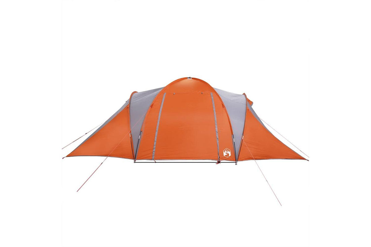 Vidaxl Family Tent Dome 6-person Grey And Orange Waterproof-7