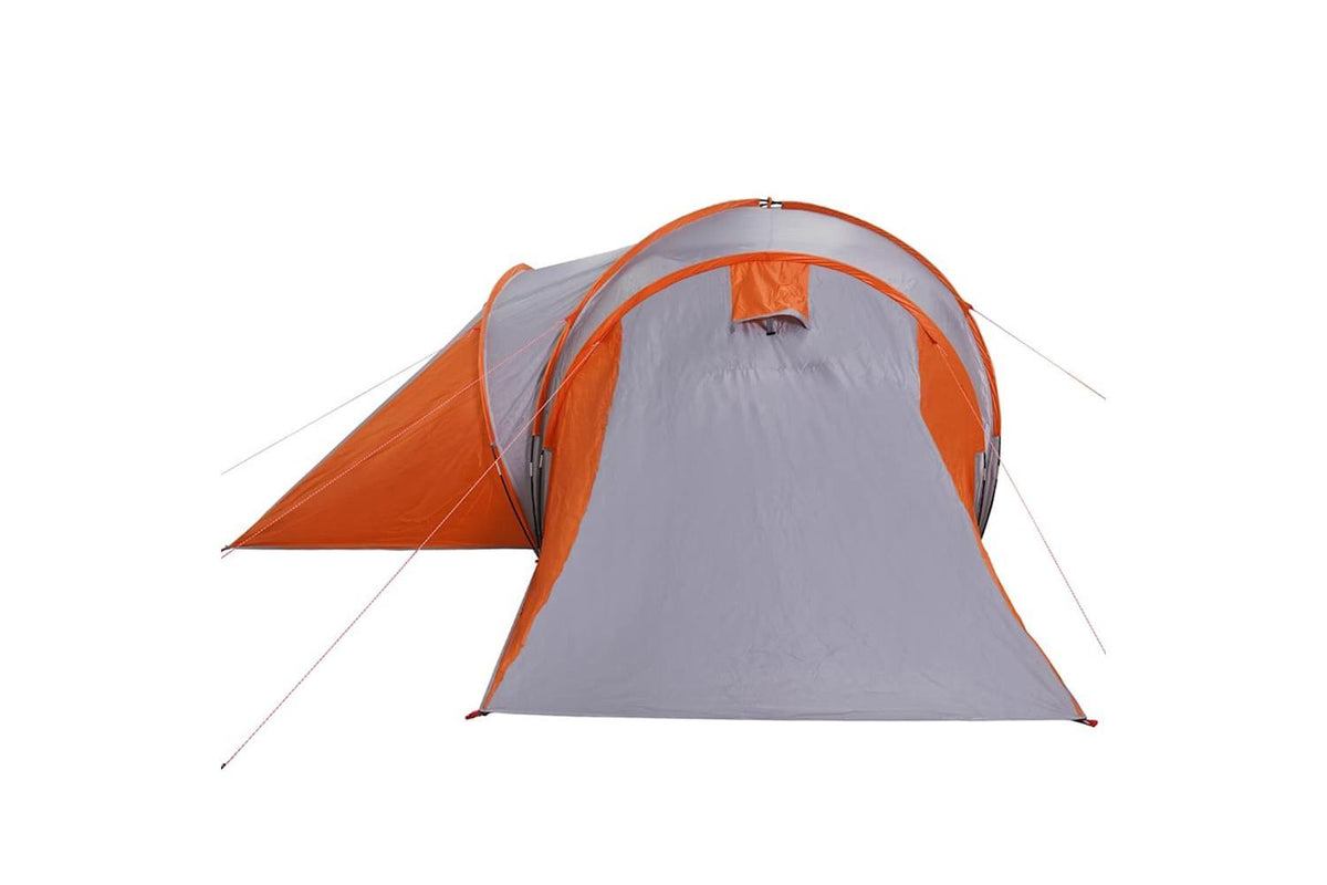Vidaxl Family Tent Dome 6-person Grey And Orange Waterproof-9