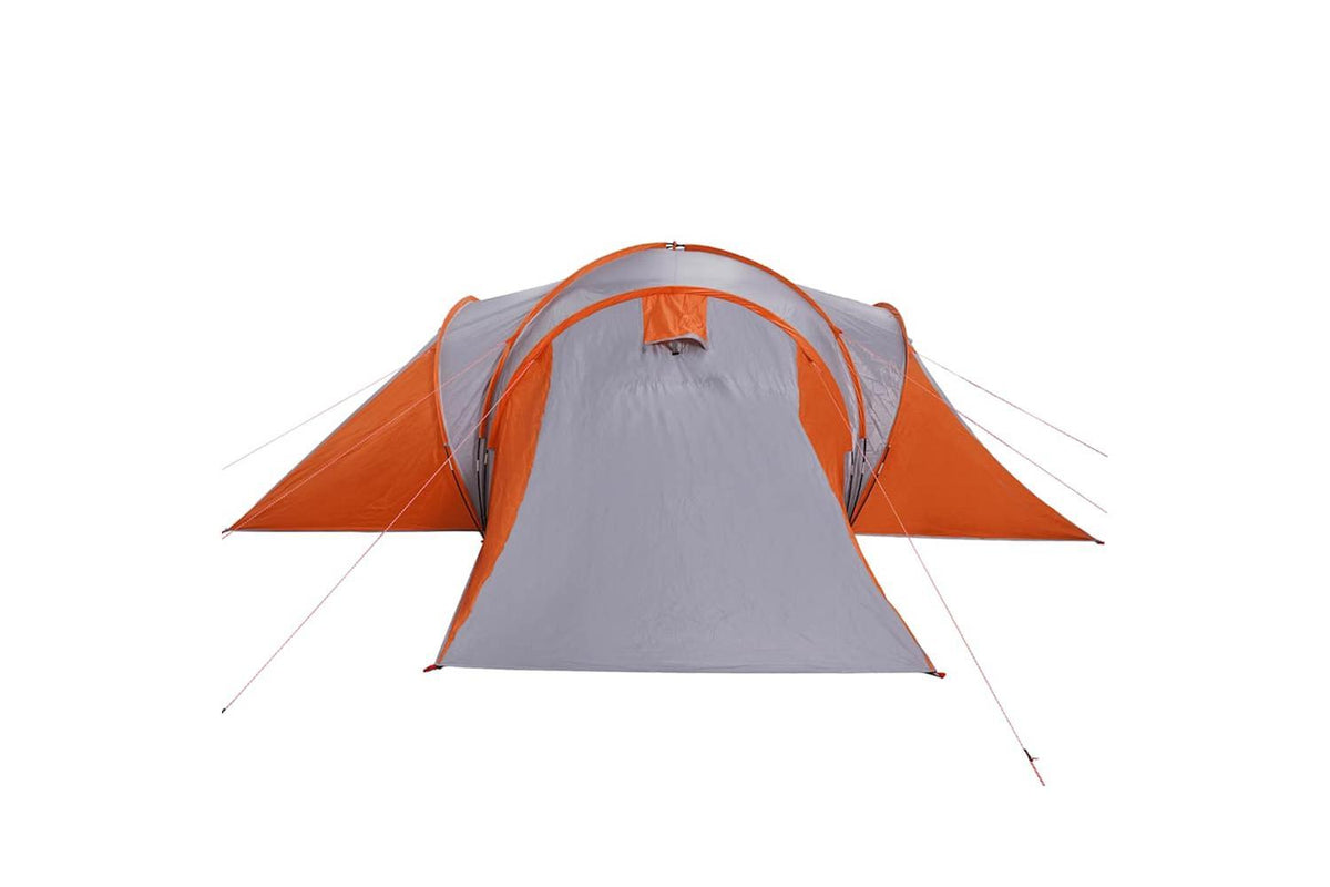 Vidaxl Family Tent Dome 6-person Grey And Orange Waterproof-10