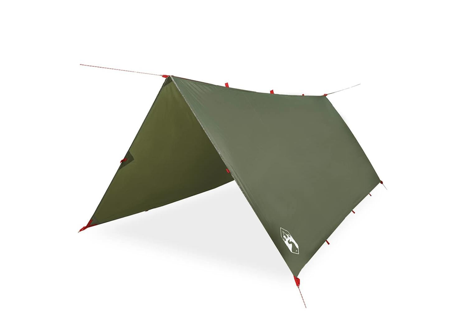 Vidaxl Camping Tarp Olive Green 366x306 Cm Waterproof-2