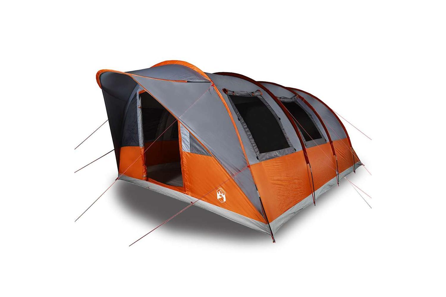 Vidaxl Camping Tent Tunnel 5-person Grey And Orange Waterproof-2