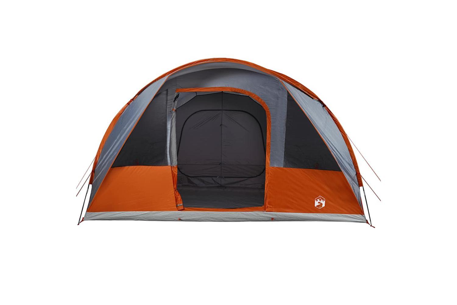 Vidaxl Camping Tent Tunnel 5-person Grey And Orange Waterproof-6