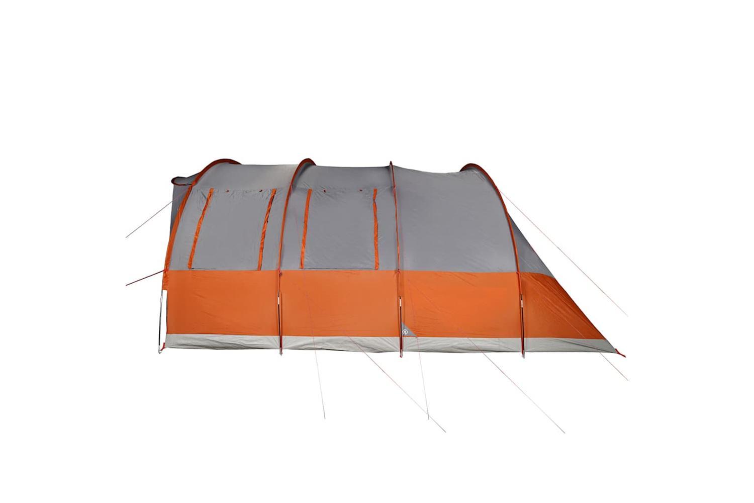 Vidaxl Camping Tent Tunnel 5-person Grey And Orange Waterproof-8