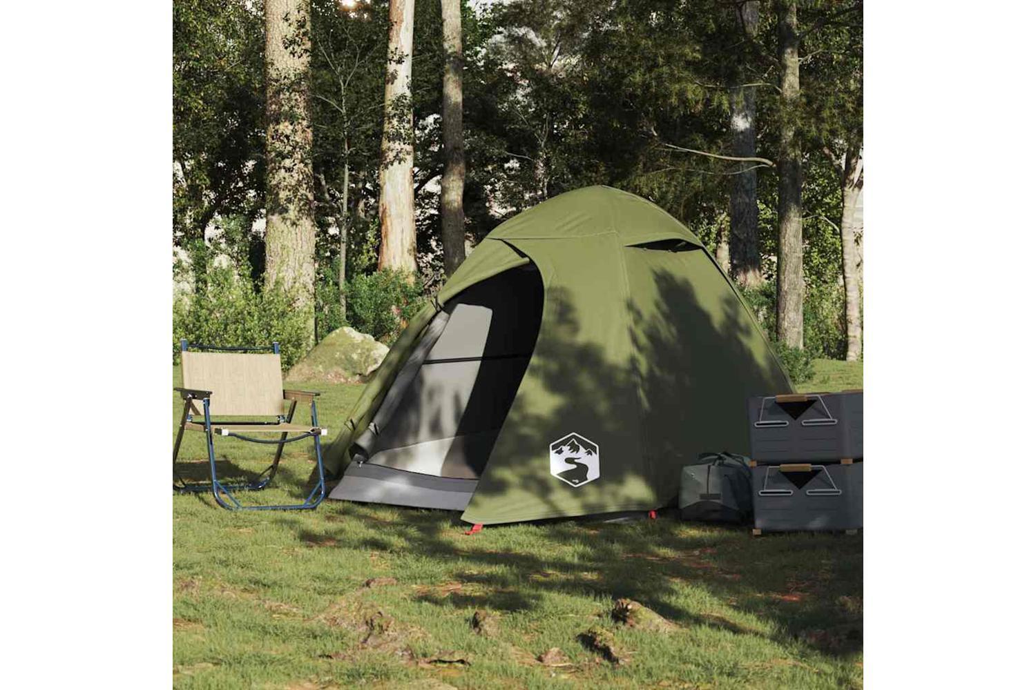 Vidaxl Camping Tent Dome 2-person Olive Green Waterproof-3