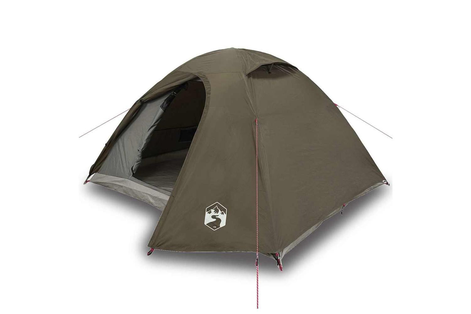 Vidaxl Camping Tent Dome 4-person Brown Waterproof