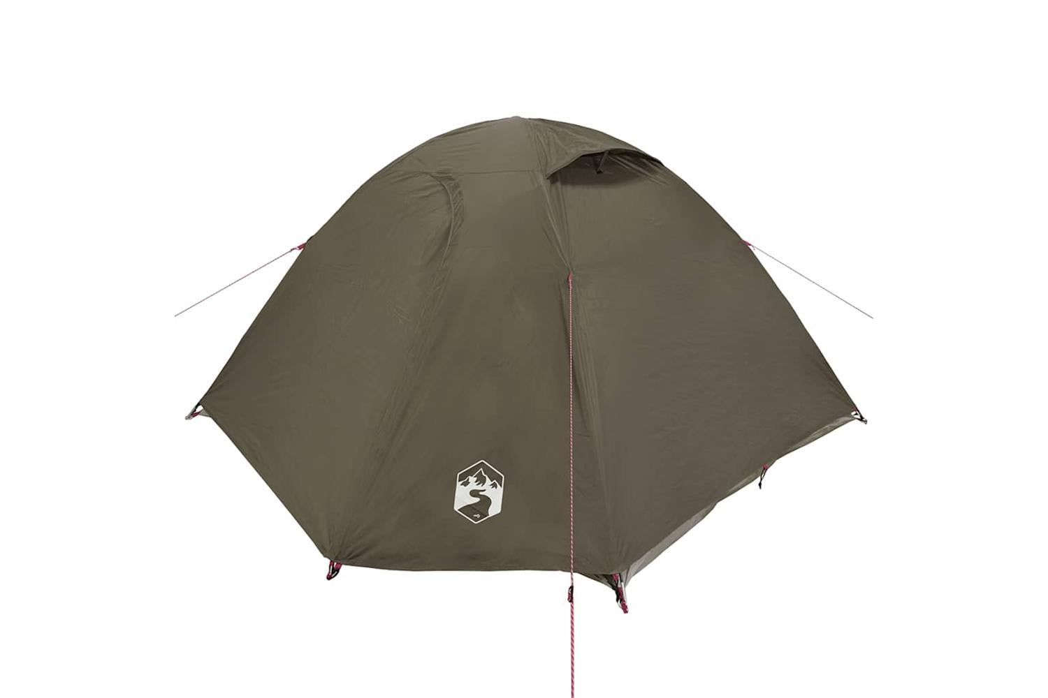 Vidaxl Camping Tent Dome 4-person Brown Waterproof-5