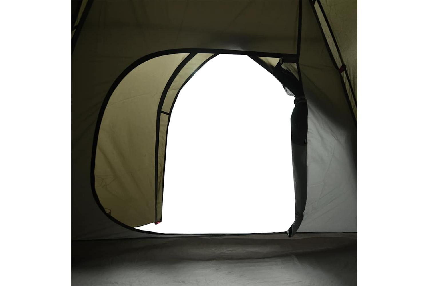 Vidaxl Camping Tent Dome 4-person Brown Waterproof-10