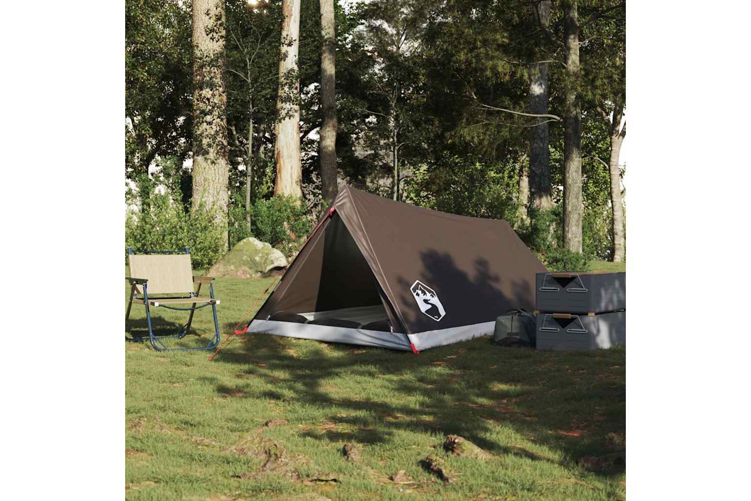 Vidaxl Camping Tent 2-person Brown Waterproof-3