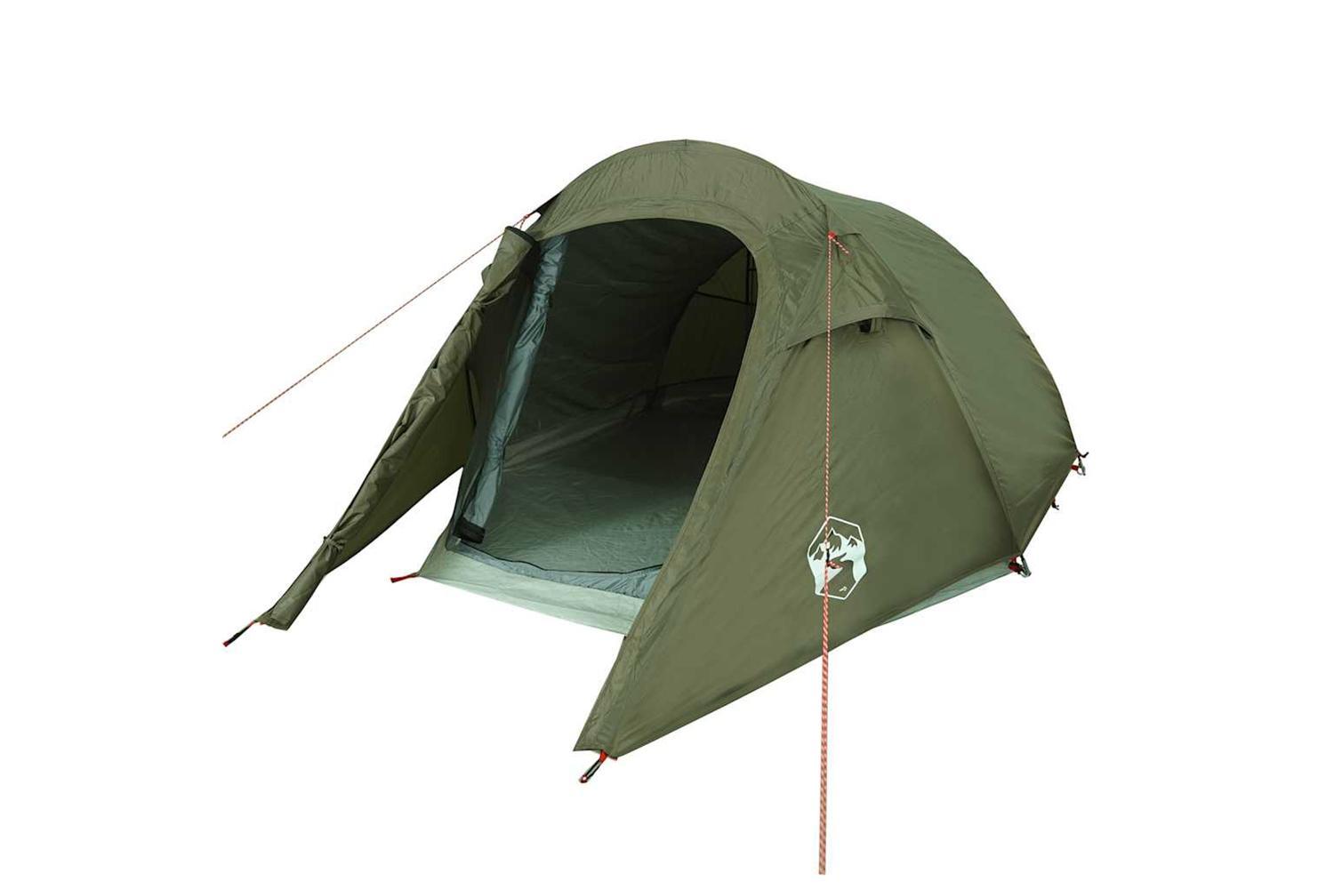 Vidaxl Camping Tent Tunnel 3-person Olive Green Waterproof-4