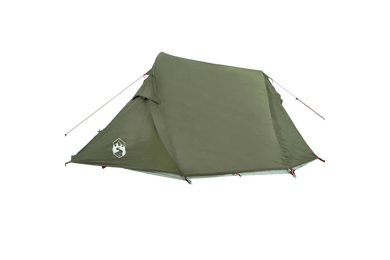 Vidaxl Camping Tent Tunnel 3-person Olive Green Waterproof-8