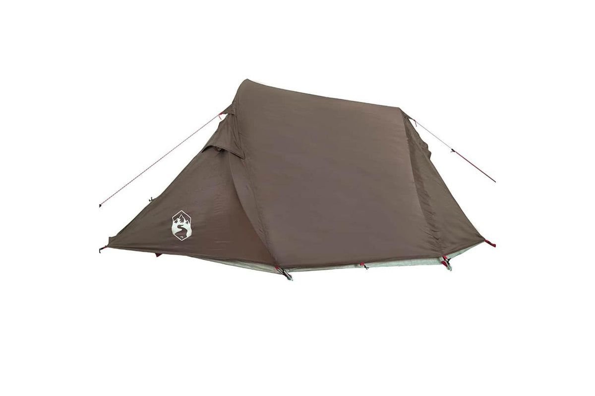 Vidaxl Camping Tent Tunnel 2-person Brown Waterproof-8
