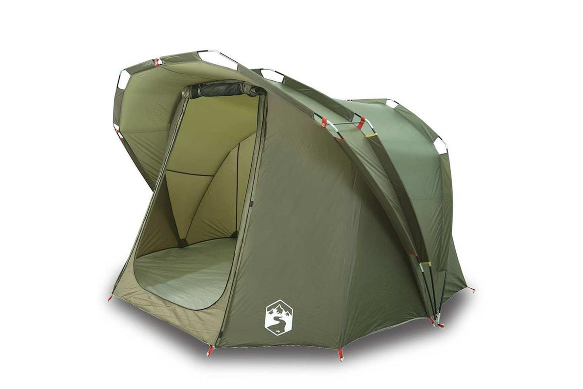 Vidaxl Fishing Tent 4-person Olive Green Waterproof-2