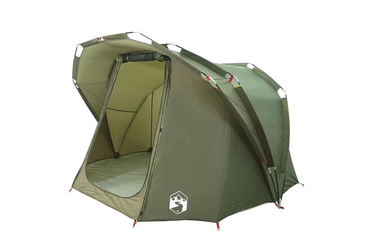Vidaxl Fishing Tent 4-person Olive Green Waterproof-4