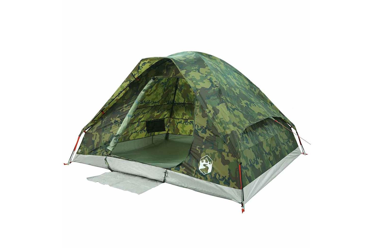Vidaxl Camping Tent Dome 4-person Camouflage Waterproof-4