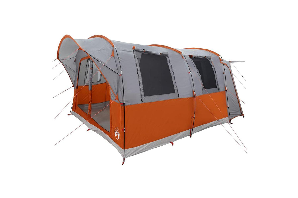 Vidaxl Car Tent 4-person Grey And Orange Waterproof-4