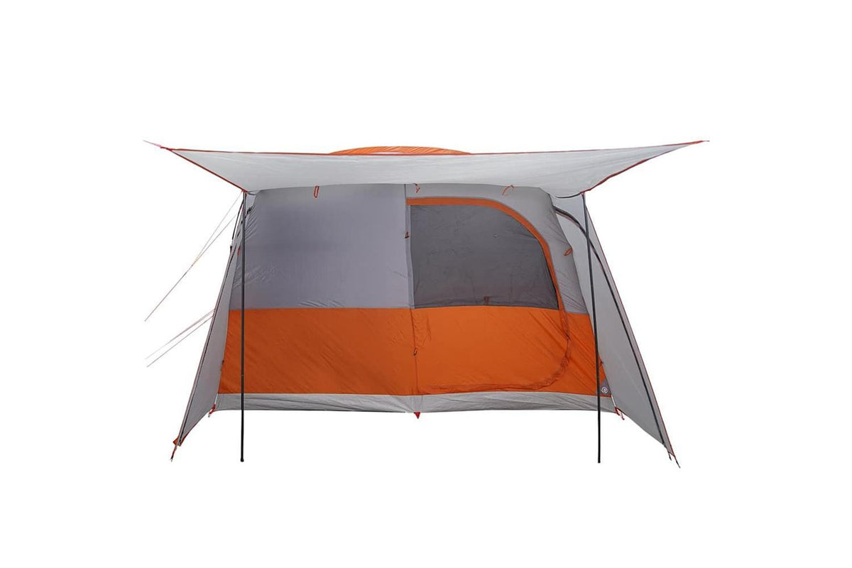 Vidaxl Car Tent 4-person Grey And Orange Waterproof-9
