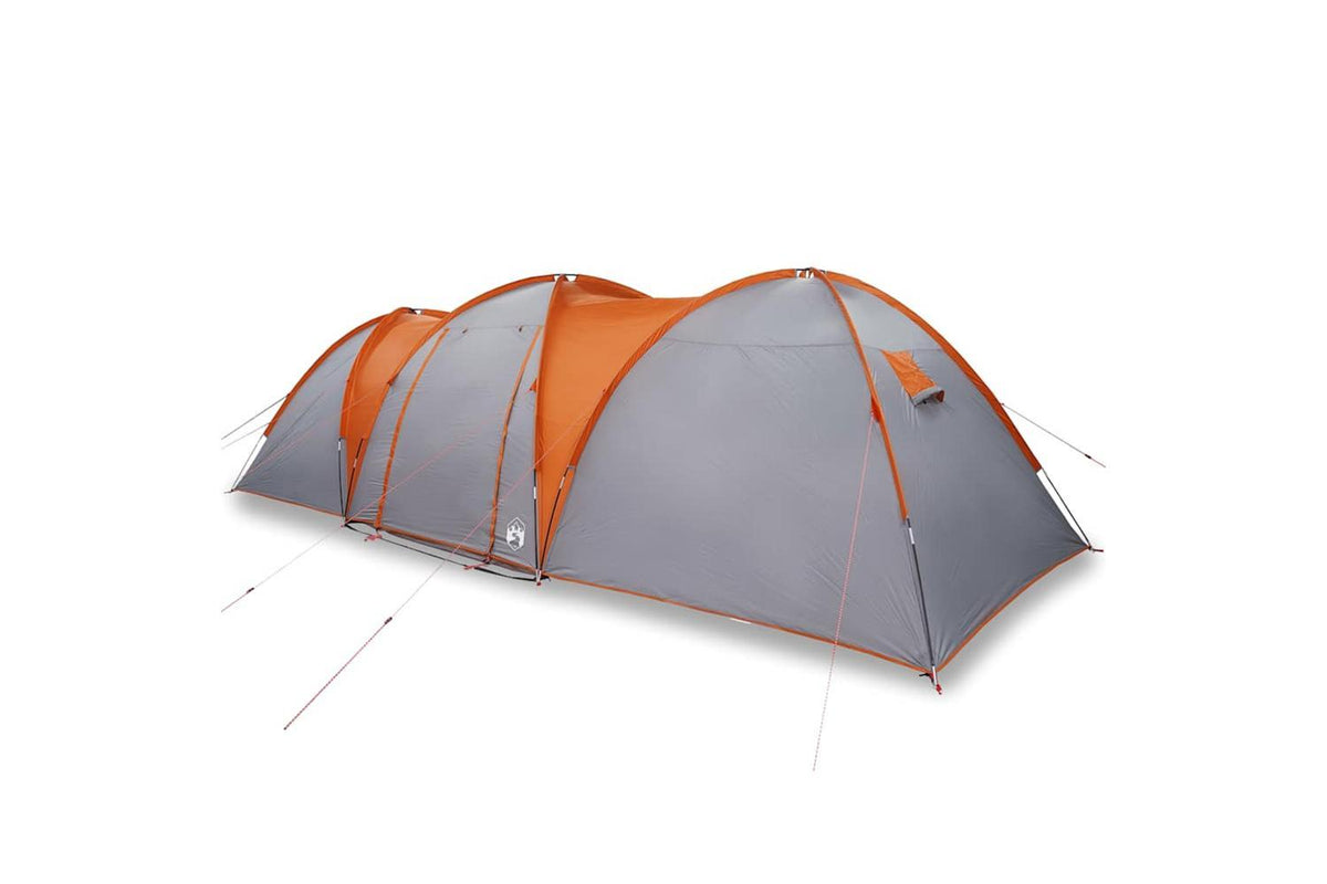 Vidaxl Family Tent Dome 8-person Grey And Orange Waterproof